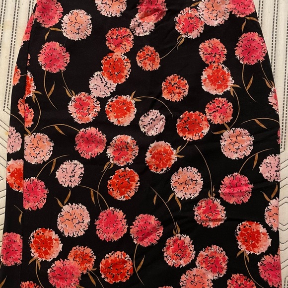 Talbots Skirt 2P Black Pink Floral Pencil Straight - Picture 2 of 11